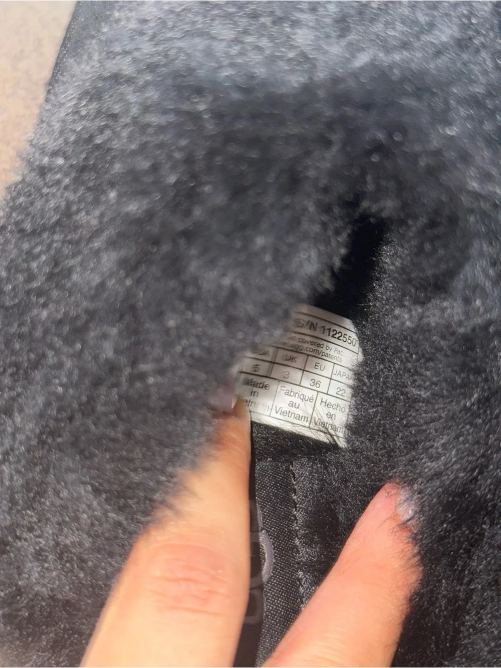 UGG plush shearling